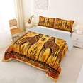 thumbnail image 2 of Manfei Rustic Giraffe Full Size Comforter Sets,Vintage Wildlife Bedding Comforter Set,Orange Brown,Light Gray Reversible,3-Piece,1 Comforter and 2 Pillowcases, 2 of 7