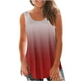 thumbnail image 2 of Liquidation d'Économies! BEFOKA Débardeur d'Été pour Femmes, Débardeur Décontracté en Liquidation pour Femmes, T-shirt Sans Manches Ample à Col Rond Dégradé pour Femmes, 2 of 5