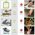 thumbnail image 3 of Vegetable Chopper, Pro Onion Chopper, 16 in 1Multifunctional Food Chopper, Kitchen Vegetable Slicer Dicer Cutter,Veggie Chopper With 8 Blades,Carrot Chopper With Container (Grey), 3 of 6