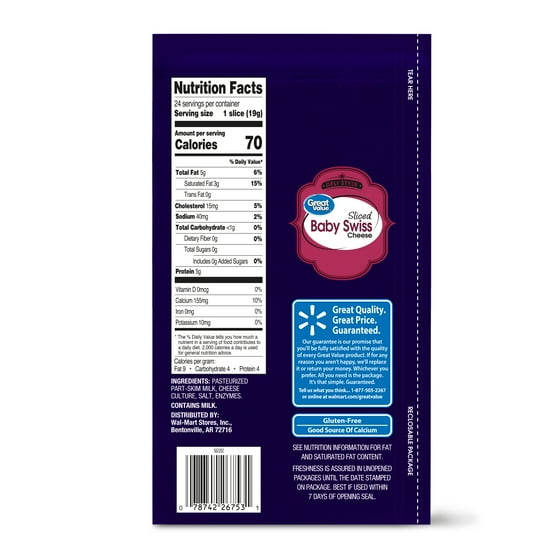 Great Value Swiss Cheese Nutrition Facts Runners High Nutrition