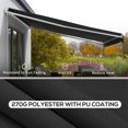 thumbnail image 5 of Barara King Patio Awning Sunshade Shelter,Patio Retractable Sun Shade,16'x10' Electric Retractable Awning Sunshade Shelter with Remote Controller & Crank Handle, Black, 5 of 11