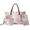 Cat Rose Print, variant on Tutolipy Skeleton Violinist Print 3 Pack Portable Handbag Set for Ladies, Durable Waterproof Cosmetic Pouch for Daily Daily Commute Outdoor
