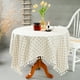 thumbnail image 2 of Nvzi Mantel pequeño de estilo campestre con estampado de margaritas azules, mantel de mesa de té para el hogar, encaje con borlas (90 * 90 cm), 2 of 5