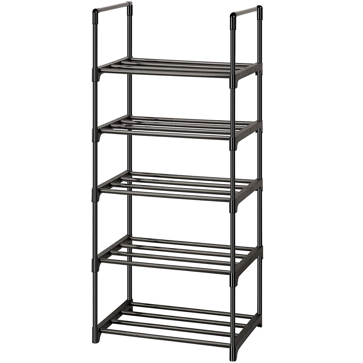 VTRIN Shoe Rack with Covers Shoe and Boot Storage 8 Tier 28-35 Pairs Shoe  Rack Organizer for Entryway Closet Garage Heavy Duty Free Standing Black  Metal Shoe Shelf: Buy Online at Best