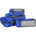 thumbnail image 1 of Packing Cubes for Suitcases, Travel Organisers, 4-Piece Set Bags, Large/Medium/Small/Slim, Blue, 1 of 4