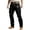A-Black841, variant on Graphic Print Belted Cargo Pants for Men Flap Pocket Slim Fit Streetwear Long Trousers