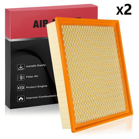 SPEEDWOW Engine Air Filter for Chevrolet Silverado/Suburban 1500 2500 3500 Avalanche GMC C3500HD Sierra 1500/Classic/HD/HD Classic/Limited Sierra 2500 99-04 2Pcs