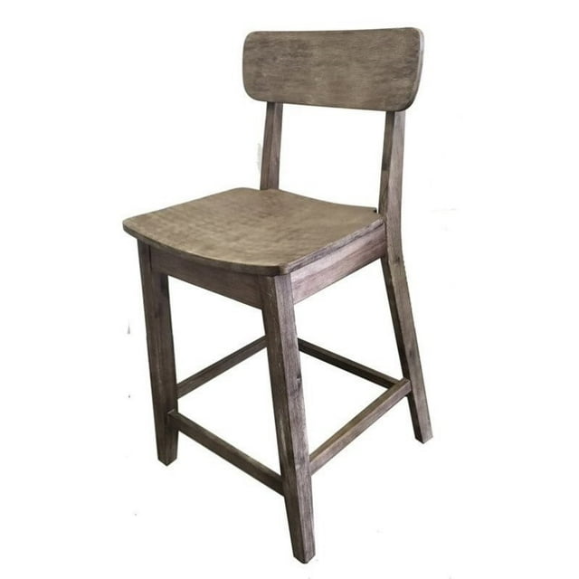 Bowery Hill 24" Counter Stool in Gray Wire-Brush