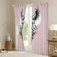 thumbnail image 4 of Feelyou Gothic Angel Wings Black Out Curtains, Vintage Y2k 2000s Goth Curtains Pack of 2 (42x63 Each), Teens Kids Girls Boys Bedroom Curtains, Blackout Curtains Room Decor, 4 of 7