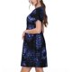 thumbnail image 2 of Balery Blue-Purple Raspberries Vestidos sueltos de manga corta para mujer, vestidos de verano 2025, vestidos casuales de corte A con vuelo., 2 of 6