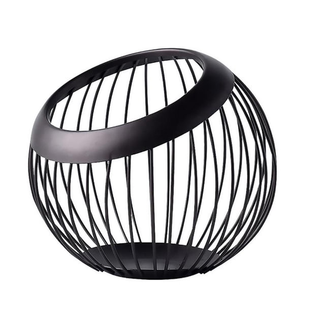 Bearachild Cesta de alambre para almacenar frutas en forma de vaina con apariencia elegante Cesta de alambre para almacenar frutas Cuencos Estante Almacenamiento y organización del hogar marrón oscuro