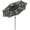 Charcoal Gray, variant on Outsunny 9ft Solar Patio Umbrella with LED Lights Tilt Canopy, Black