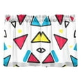 thumbnail image 7 of Yayeee Kitchen Curtains Tier Pair Light Filtering 27"x36" Rod Pocket Short Cafe Window Panel, Red Triangles, 7 of 7