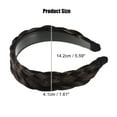 thumbnail image 2 of Unique Bargains 1 Pcs 1.61 Inch Wide Synthetic Hair Braided Headband Hair Hoop for Women and Girl Deep Brown, 2 of 7