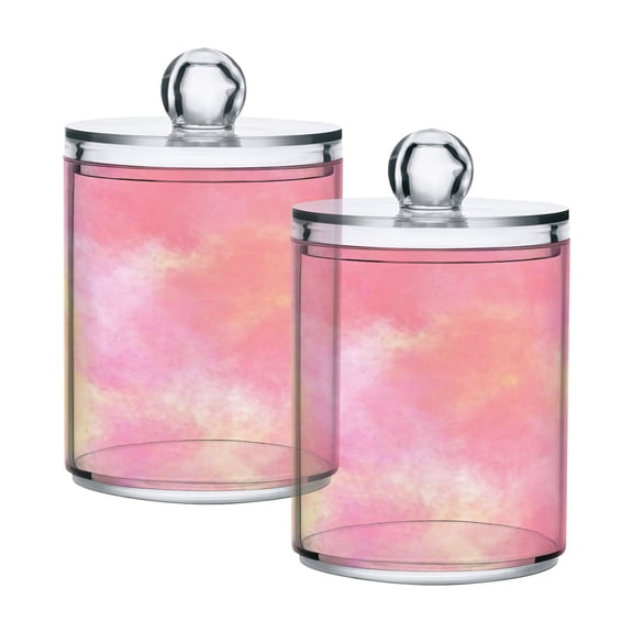 High-value clear storage jars keep life organized and within reach! Pink-orange Gradient
