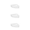 thumbnail image 3 of QualitChoice Bathroom Corner Shower Shelf Holder Self Adhesive Wall Mounted Storage Rack White 3Set, 3 of 6