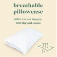 thumbnail image 6 of ComfyDown Pillowcase for Toddler & Travel Pillows, Breathable, 100% Cotton, 400-Thread Count, Zipper Closure - Made in USA - 13"x18", 6 of 6