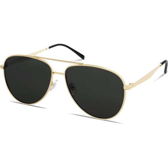 Retro Oversized Aviator Polarized Sunglasses for Women Men Classic Large Metal Sun Glasses SJ1207A