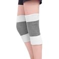 thumbnail image 2 of Men's and Women's Protective Gear Leg Warmers Winter Warm Wool Cycling Skiing Running Knee Pads Thickened Knee Pads Knee Warmers 1 Pair- White&grey, 2 of 7