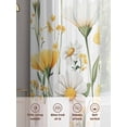 thumbnail image 5 of Yellow Spring Floral Sheer Curtains 63 Inch Length 2 Panels Set, Summer Daisy Pastoral Botanical Voile Window Treatment Rod Pocket Curtains Sheers Drapes for Bedroom/Living Room/Kitchen 52x"63"x2, 5 of 7