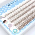 thumbnail image 1 of Boc Faux Cils Style Queue de Poisson Réutilisables Naturels Professionnels Maquillage Individuels Grappes de Cils pour Femme, 1 of 10