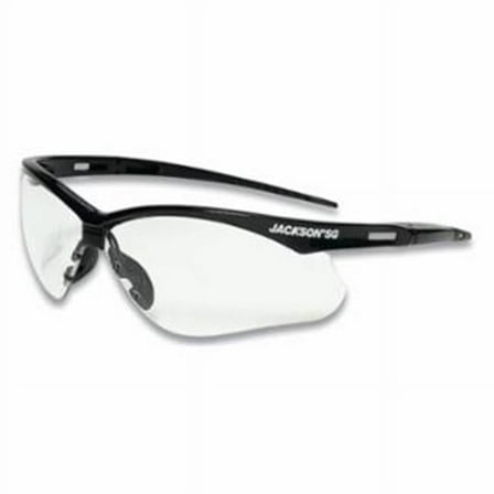 SG Series Safety Glasses, Clear Poly Lens, Sta-Clear™ Anti-Fog, Black Poly Half-Frame