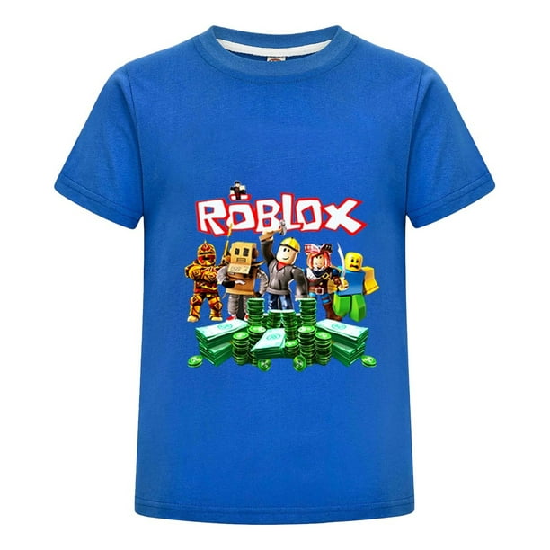Ropa Infantil Estilo Roblox para Niño Ninas, Playera Gamer de Algodón con Estampado Original, Camiseta Ideal para Regalo de Cumpleaños