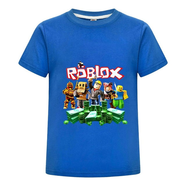 Ropa Infantil Estilo Roblox para Niño Ninas, Playera Gamer de Algodón con Estampado Original, Camiseta Ideal para Regalo de Cumpleaños