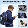 thumbnail image 6 of School Backpack for Boys - Gamer Boys Backpack for Kids Teens Elementary Middle School，18" Large Capacity Waterproof Bookbag with Usb Charging Port, Travel Daypack for age 6-18, 6 of 6