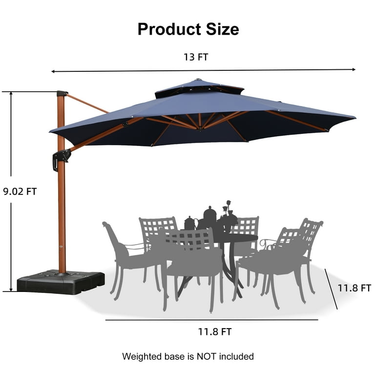 10 patio umbrella cover replacement Treasure Garden AKZ 10' Square Cantilever Umbrella Replacement Canopy – The  Patio Galaxy