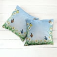 thumbnail image 2 of Ambesonne Colorful Throw Pillow Cover 2 Pack, Daisy with Butterflies, 16", Multicolor, 2 of 6
