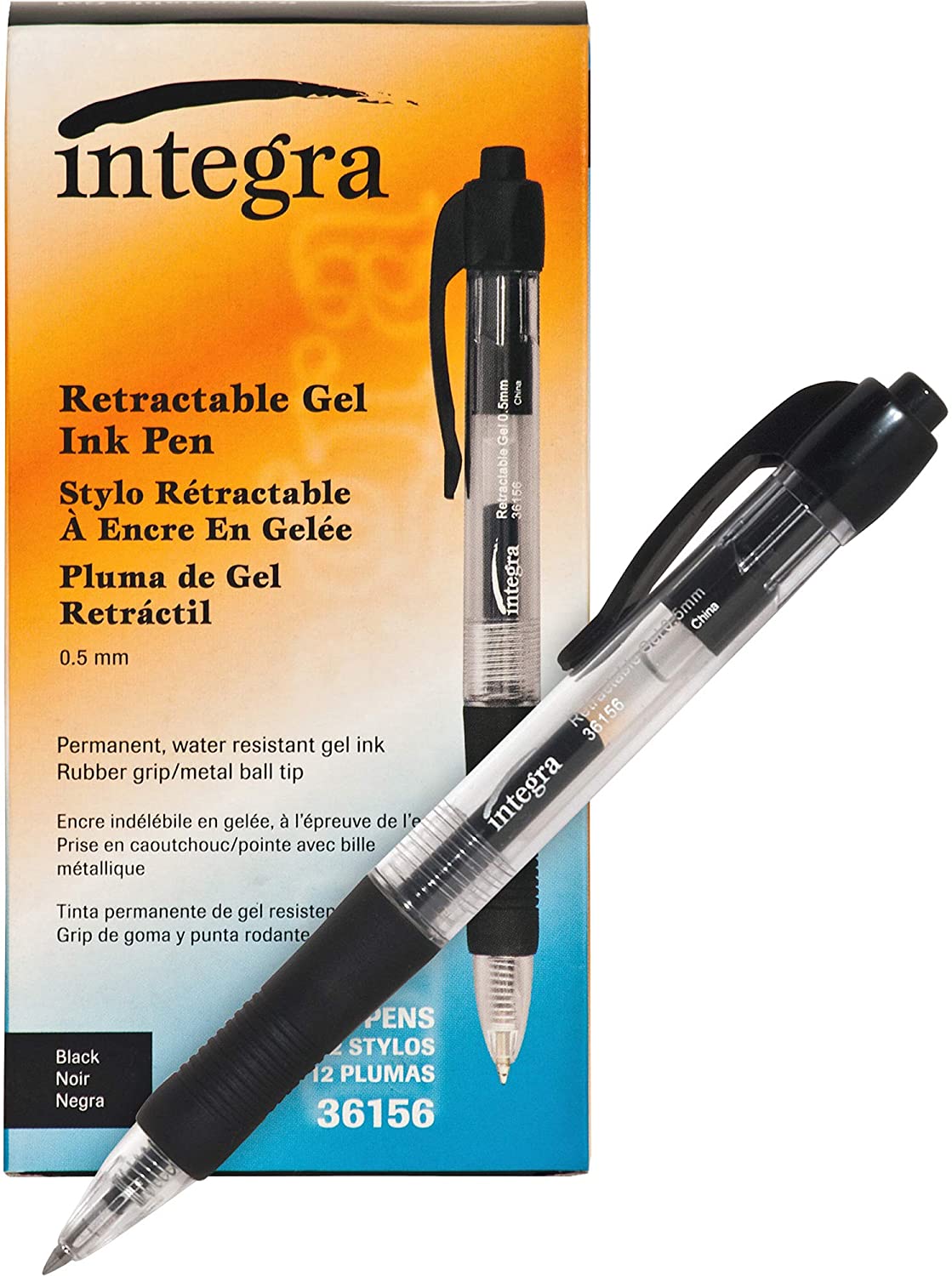 Integra Retractable 0.5mm Gel PenFine Pen Point Type0.5 mm Pen Point