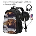 thumbnail image 2 of Easygdp Portrait Of Cow With Its Baby Cow Mochila para Laptop de Viaje con Puerto USB, Mochila para Laptop con Puerto de Carga USB para Mujeres y Hombres, 2 of 7