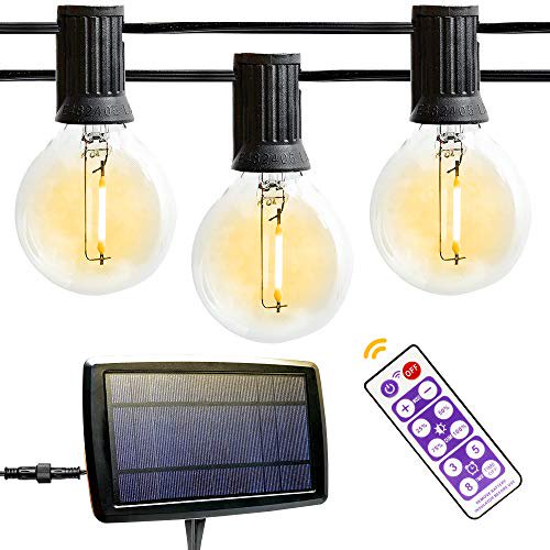 Skyfire Solar String Lights With Remote Control 305ft 25leds G40 Weatherproof Market Caf String Lights Vintage Outdoor Commercial String Light For Patio Pergola Garden Backyard Walmart Com Walmart Com