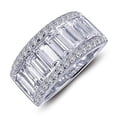 thumbnail image 3 of Lafonn Classic Sterling Silver Platinum Plated Lassire Simulated Diamond Ring (2.83 CTTW), 3 of 5