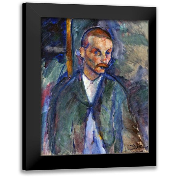 Modigliani, Amedeo 12x14 Black Modern Framed Museum Art Print Titled - The Beggar of Livorne
