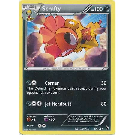 Pokemon Flashfire Scrafty #59