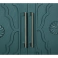 thumbnail image 7 of Gzxs 63" Large Wooden Sideboard with Carved Flower Doors and Metal Handles, Modern Storage Cabinet with Adjustable Shelves for Living Room, Kitchen, Entryway (Navy Blue), 7 of 7