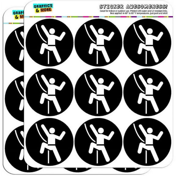 Rock Climbing Repelling Belay 18 2" Planner Calendar Scrapbooking Crafting Stickers