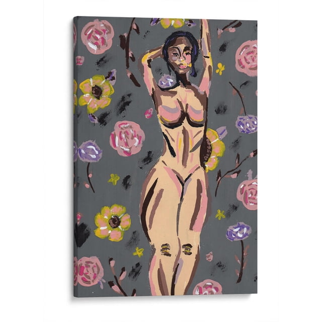 Cuadro decorativo - Mujer entre flores, Jimena Escobedo 50x75 Canvas Lab Colorido,