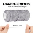 thumbnail image 2 of Rolls Metallic Elastic Cords Stretch Cord Ribbon Metallic Tinsel Cord Rope for Craft Making Gift Wrapping (1.5mm*100m/Roll), 2 of 6