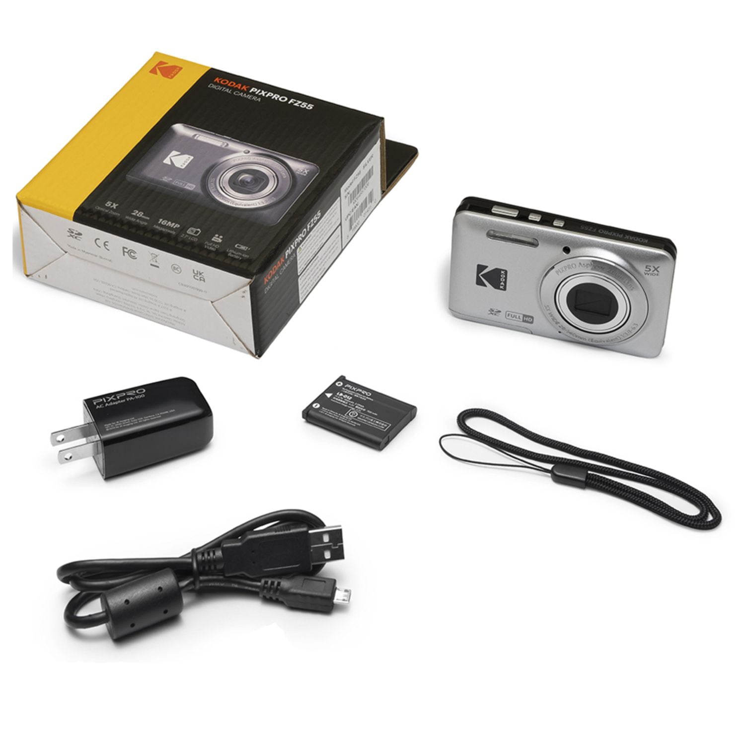 koara  Kodak PIXPRO FZ55 16.4 Megapixel Compact Camera, Black - Walmart.ca