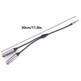 thumbnail image 3 of Kearding Conector de 3,5mm a doble Cable auxiliar de 6,35mm, 2 enchufes, divisor de Audio Flexible, Cable adaptador antiinterferencias, Cable conector de Cables de audio/vídeo, 3 of 6