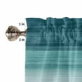 thumbnail image 5 of Hokiten Rod Pocket Curtain Valance, Teal Turquoise Ombre Farmhouse Window Valance for Living Room, Bedroom, Kitchen Modern Abstract Gradient Lines 42"W x 18"L, 5 of 8