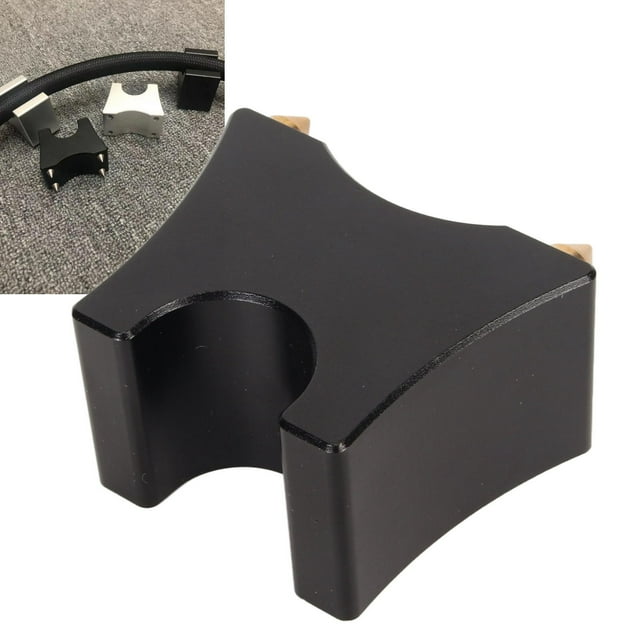 Speaker Cable Riser, 2pcs Aluminum Alloy HiFi Cable Clamp Wire Bracket Power Speaker Cable Holder Clip with Feet Spikes, for CD Player