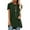 Green, variant on Women Short Sleeve Tops Solid Color Summer Blouses Tunic T-shirt for Women Boho Style Long Tee Ladies Loose Kaftan T Shirts Khaki L