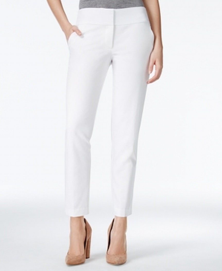 XOXO Pants - XOXO White Juniors Mid-Rise Skinny Dress Pants Stretch $39 ...