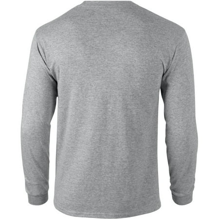 Download Gildan Mens Plain Crew Neck Ultra Cotton Long Sleeve T ...