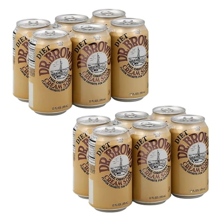 Dr. Browns Soda, Original Cream Soda, 12 oz. Can (Pack of 12)