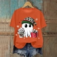 thumbnail image 2 of Towmus Womens Funny Short Sleeve Crew Neck Halloween Fall T-Shirts Christmas Graphic Tee Tops, 2 of 6